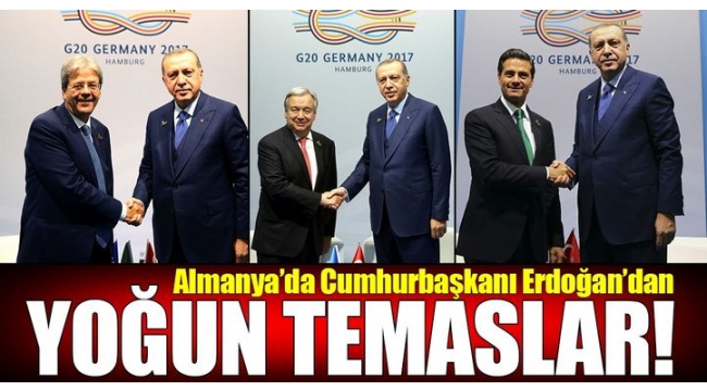 Cumhurbaşkanı Erdoğan'dan Almanya'da yoğun temaslar!