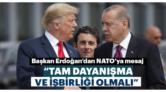 Erdoğan, Trump ve Macron'dan NATO zirvesinde samimi sohbet