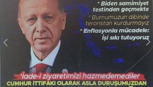 Cumhurbaşkanı Erdoğan: Cumhur İttifakı olarak asla duruşumuzdan taviz vermeyeceğiz 