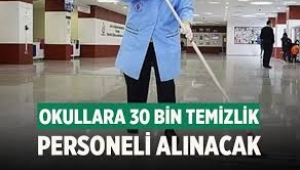 Okullarda hijyen için 30 bin temizlik personeli alınacak 