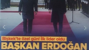 Başkan Erdoğan Bişkek'te! Resmi törenle karşılandı 