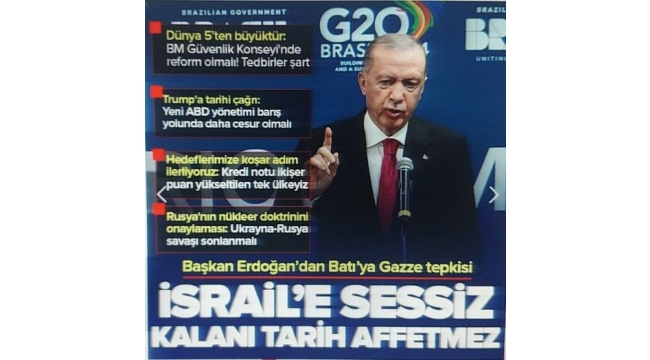 Başkan Erdoğan'dan G-20 Liderler Zirvesi’nde 