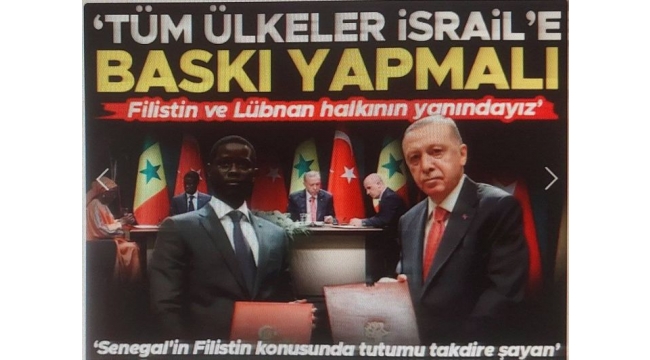 Başkan Erdoğan'dan Senegal Cumhurbaşkanı Fay ile ortak basın toplantısında önemli açıklamalar 