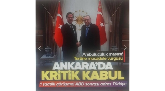 Başkan Erdoğan NATO Genel Sekreteri Rutte'yi kabul etti! İşte ele alınan konular 