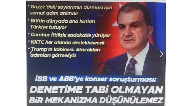 İBB ve ABB'ye konser soruşturması... AK Partili Çelik: Denetime tabi olmayan bir mekanizma düşünülemez 