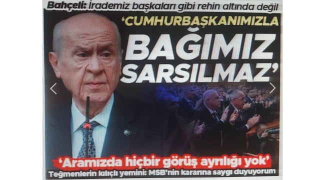 MHP Lideri Bahçeli: Cumhur ittifakı Türk milletinin özüdür 