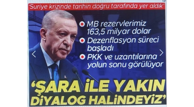 Başkan Erdoğan'dan PKK/YPG'ye net uyarı: Ya tasfiye olacaklar ya da edilecekler. 