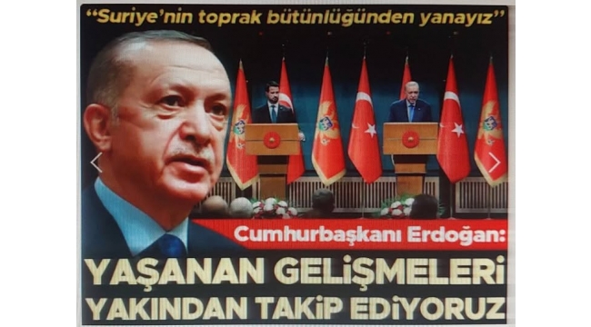 Başkan Recep Tayyip Erdoğan'dan Suriye mesajı: 