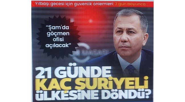 İçişleri Bakanı Ali Yerlikaya: 