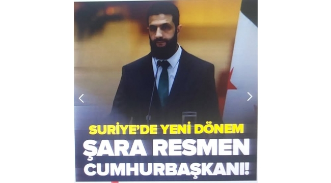 Ahmed el-Şara Suriye Devlet Başkanlığı görevine resmi olarak başladı! 