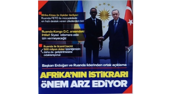 Başkan Erdoğan'dan Afrika'da istikrar vurgusu! 