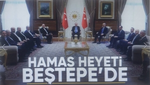 Cumhurbaşkanı Erdoğan, Cumhurbaşkanlığı Külliyesi’nde Hamas heyetini ile görüştü. 