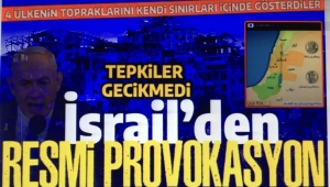 İsrail resmi hesaplarından provokatif harita! 4 devleti kendi sınırları içinde gösteriyor 