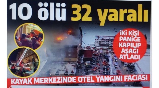 Kartalkaya Kayak Merkezi'ndeki otelde çıkan yangında 10 kişi hayatını kaybetti 