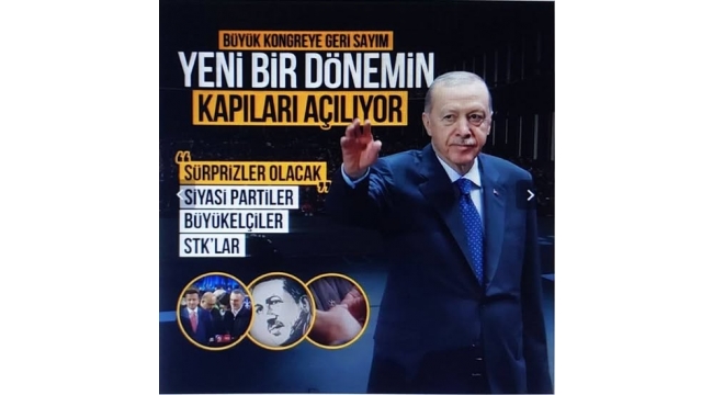 Başkan Erdoğan'dan 'Büyük Kongre' mesajı: Allah’ın izniyle yarım kalan hiçbir hikâye olmayacak. 