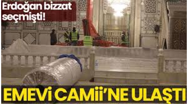 Cumhurbaşkanı Erdoğan seçti, Emevi Camii'ne gönderildi: İlk teravih bu halılar üzerinde kılınacak 