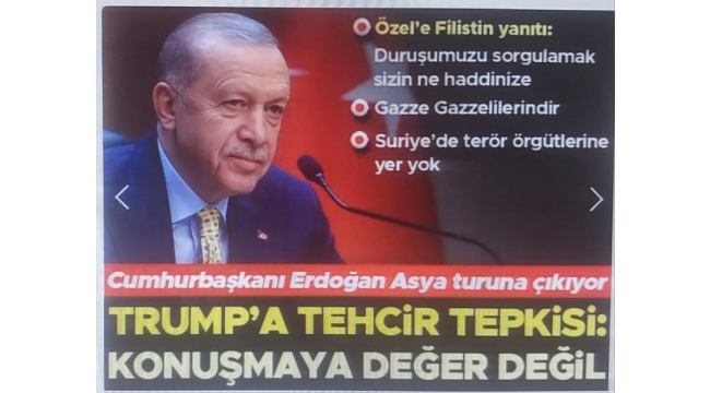 Son dakika... Cumhurbaşkanı Erdoğan'dan Trump'a tehcir tepkisi: Konuşmaya değer değil 