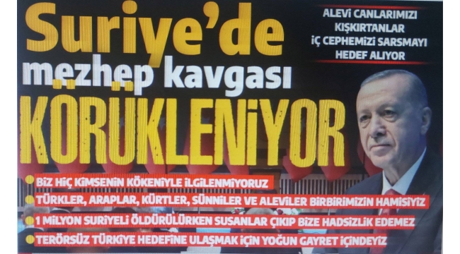 Başkan Erdoğan'dan Suriye'deki provokasyona sert tepki! Muhalefete uyarı: Fitne ateşine odun taşınmamalı 